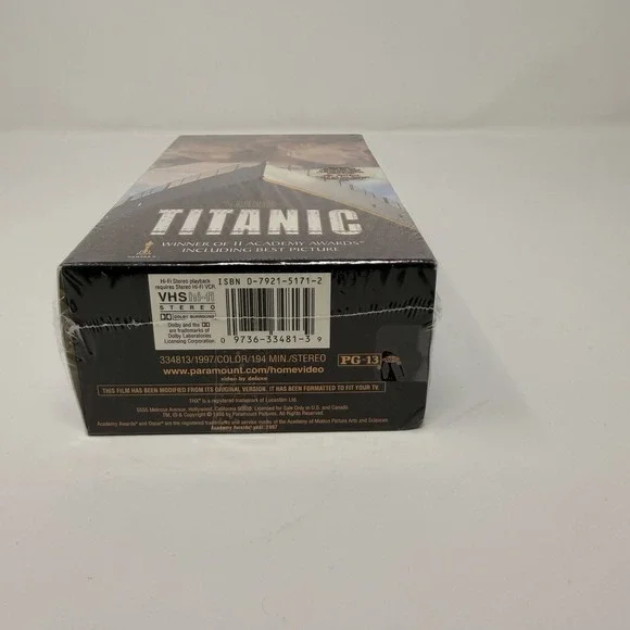 SEALED Titanic VHS 1998 - Paramount 2 Tape Set w/ Sprint Sticker - Picture 7 of 7